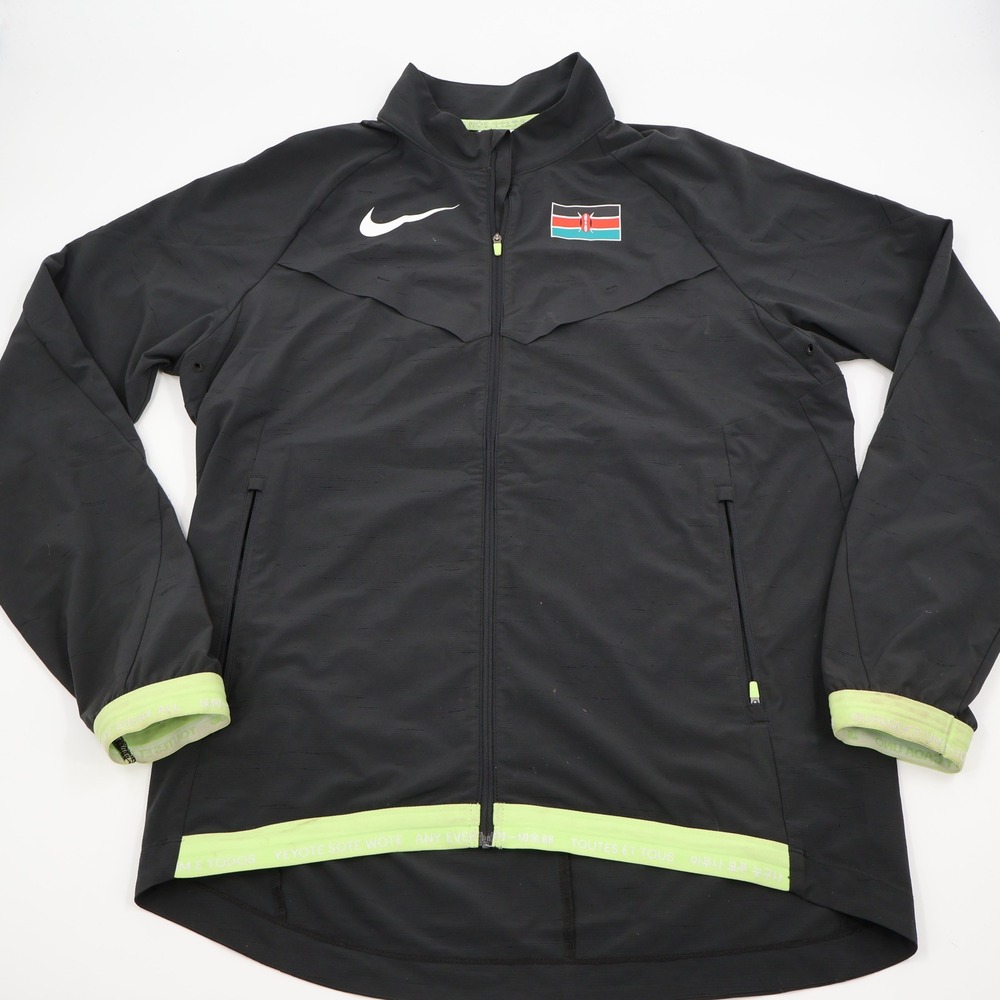 Nike Kenya Team Jacket Mens M Black Dri-FIT Full Zip FD6199-013 Sample